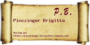 Pinczinger Brigitta névjegykártya