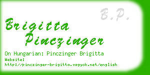 brigitta pinczinger business card